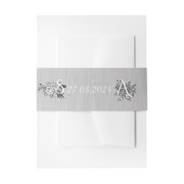 Faixa Decorativa Para Convite Vintage Silver e Casamento Branco Peronalizado