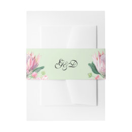 Faixa Decorativa Para Convite Watercolor Protea Wedding