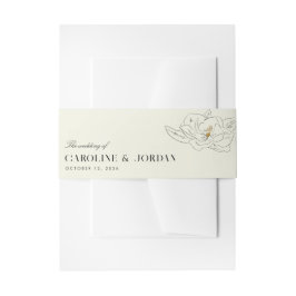 Faixa Decorativa Para Convite White Magnolia Ilustração Moderna Casamento Mínimo