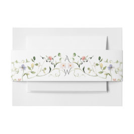 Faixa Decorativa Para Convite Wildflower Rustic Boho Floral Wedding