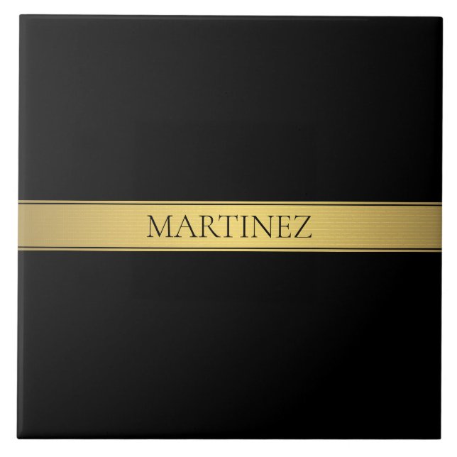 Faixa Dourada Clássica e Fundo Preto ou FAZER FACE (Frente)