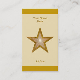 Faixa Dourada de cartão de visita com estrela vert