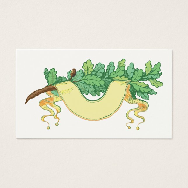 Faixa e ramo de folhas de carvalho (Frente)