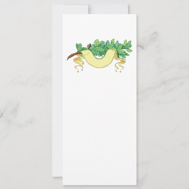 Faixa e ramo de folhas verdes de carvalho (Frente)