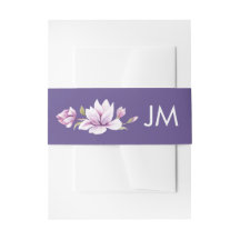 Casamento Floral Magnolia Violet Monograma