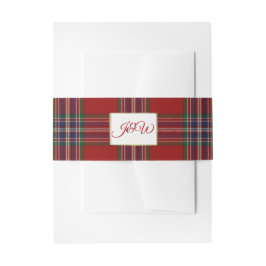 Faixa Para Convite Clan MacFarlane Tartan Wedding Belly Banda