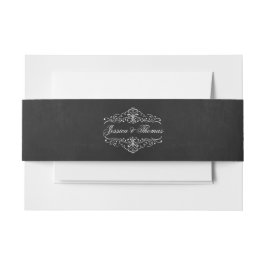 Faixa Para Convite Coleção de Casamentos de Chalkboard de Ornamentado