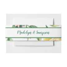 Faixa para Convite de Belly Band Limão Moderno La 