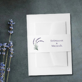 Faixa para Convite de Casamento Simples Lavanda