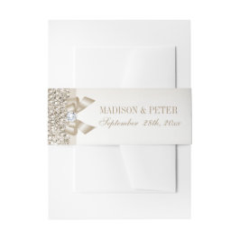 Faixa Para Convite Faux Champagne Sequins Arco Casamento