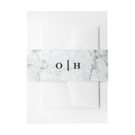 Faixa Para Convite Marble monograma convite para casamento banda