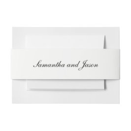 Faixa Para Convite Script de Casamento Clássico Personalizado