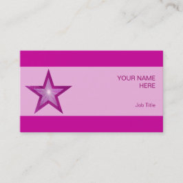 Faixa rosa cartão de visita de Estrela Rosa