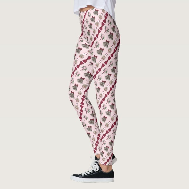Faixas de Casamento Rosa de Flor de Noiva Leggings (Esquerda)