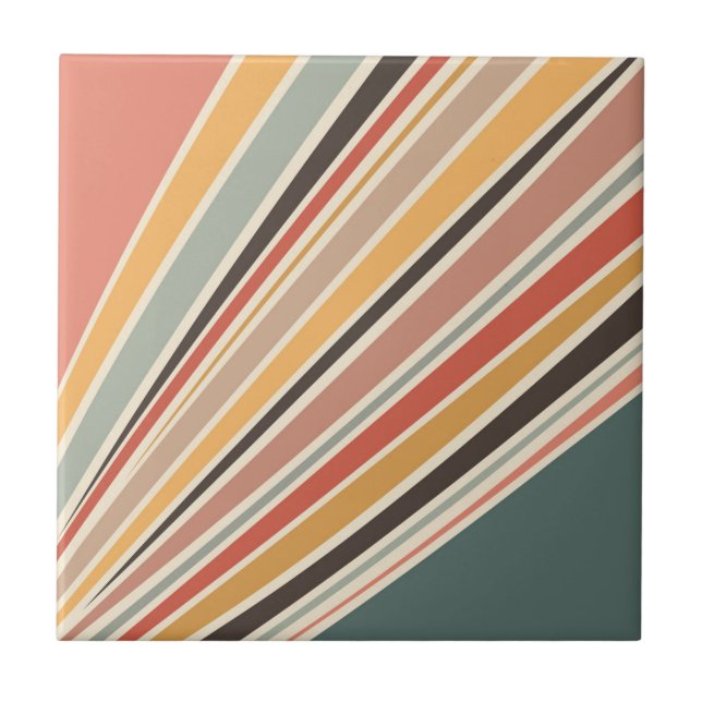faixas de estilo retrô abstrato diagonal (Frente)