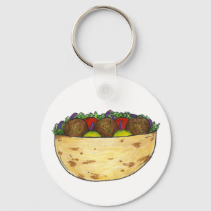 Falafel Pita Sandwich Comida Foodie Gift Chaveiro