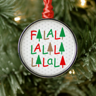 Falalalala... Enfeites de natal Verde Vermelho Cas