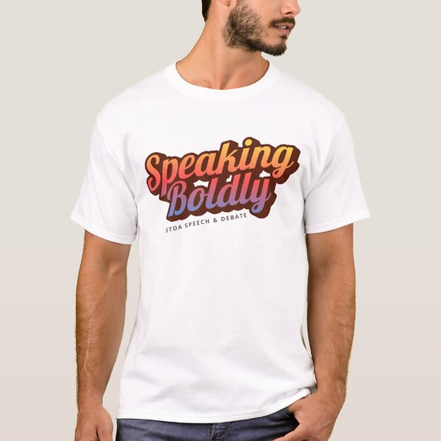 Falando em uma camiseta incrivelmente sunset (Frente)