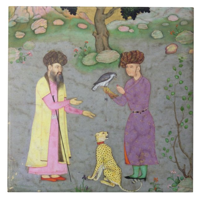 Falcoeiro com a chita do companheiro e do animal (Frente)