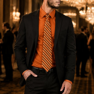 FALCON – Gravata Laranja e Preta Poderosa