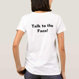 Fale com a camisa do rosto