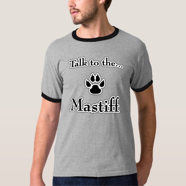 Fale com a camiseta negra Mastiff (Frente)