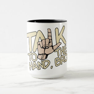 Fale com a caneca da mão - escolha estilo, cor