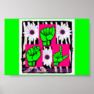 Fale com suas mãos Poster para meninas