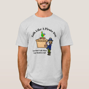 Fale Como Um Pirata Do Dia Pirata Comendo Camiseta