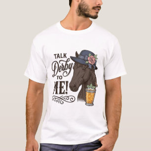 Fale Derby comigo Camisa de gravura vintage de cav