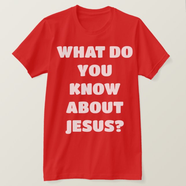 Fale-Me Sobre Jesus Evangelismo - Camisa Cristã (Frente do Design)
