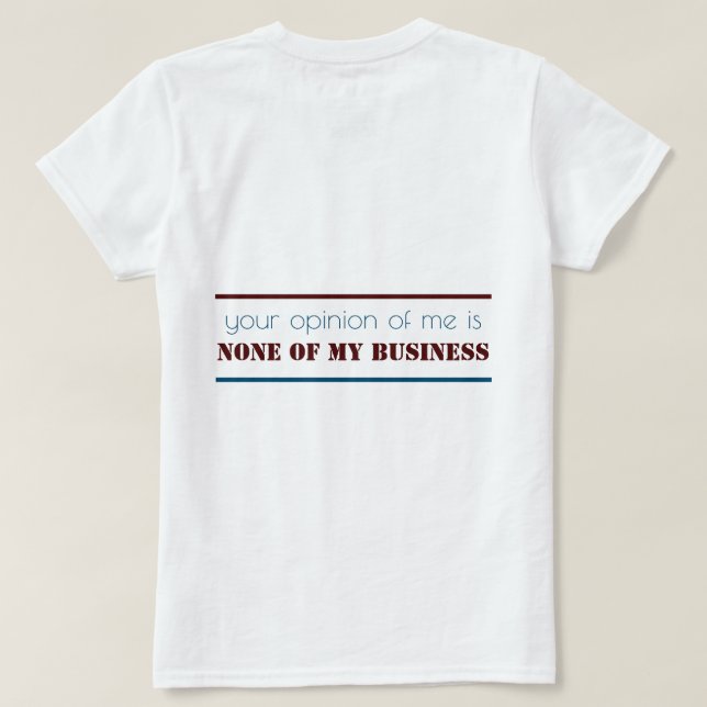 Fale Sobre A Minha Camiseta (Verso do Design)