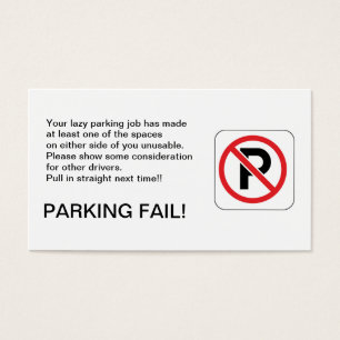 FALHA DE ESTACIONAMENTO!