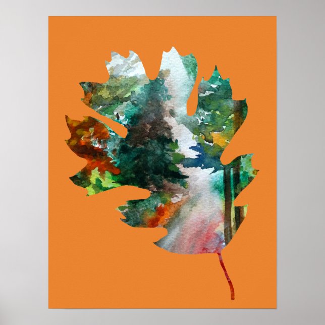 Fall Art, Autumn Leaf Poster (Frente)