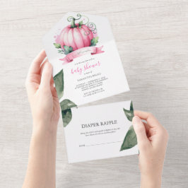 Fall Baby Shower Invances Girl