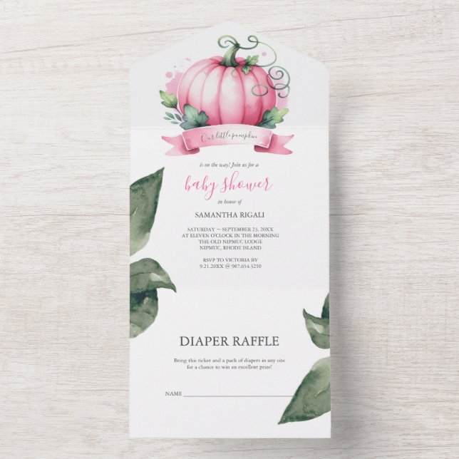 Fall Baby Shower Invances Girl (Inside)