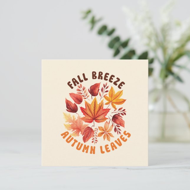 Fall Breeze, Autumn Leaves - Folhagem Whimsical Fa (Em pé/Frente)
