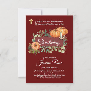 FALL Christening convida Baptismo
