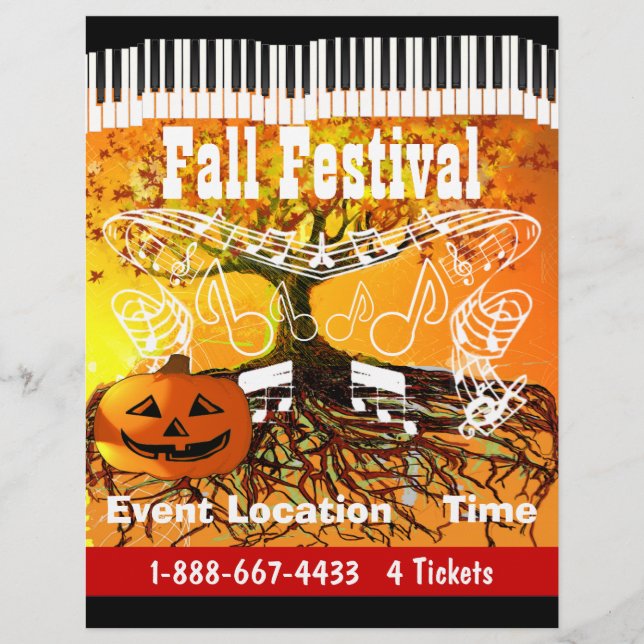 Fall Festival Halloween Event or Fall Event Flyer (Frente)