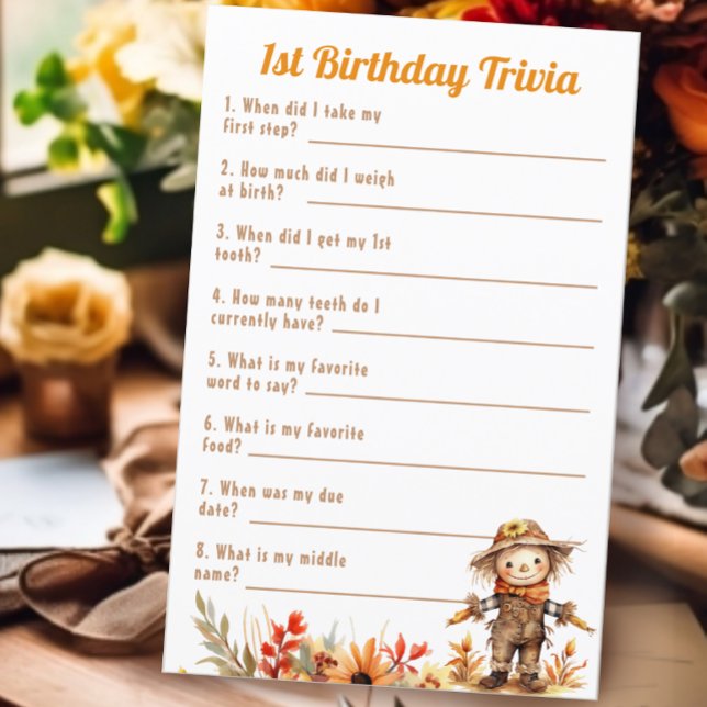 Fall First Birth Trivia Game (Criador carregado)