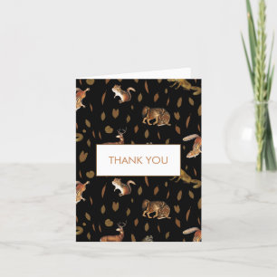 Fall Forest Animais Autumn Deixa Cartões de agrade