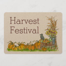 Fall Harvest Festival Convite Pumpkin Patch Art