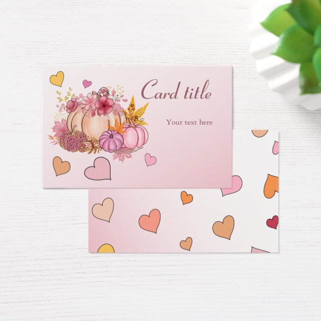 Fall in Love Olá Pumpkin bonitinho com coração (Mesa)