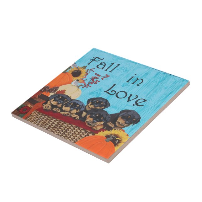 Fall in Love Rottweiler Impressão (Lateral)