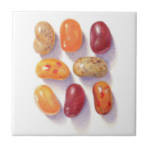 FALL JELLY BEANS 4.25x4.25 Azulejo cerâmico