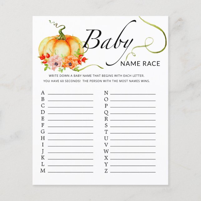 Fall Little Bompkin baby name (Frente)