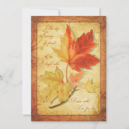 Fall Maple Deixa O Convite De Casamento