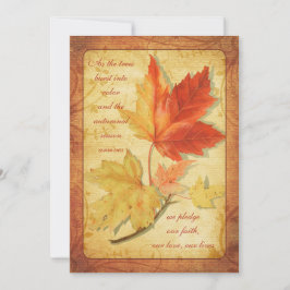 Fall Maple Deixa O Convite De Casamento Ver Três