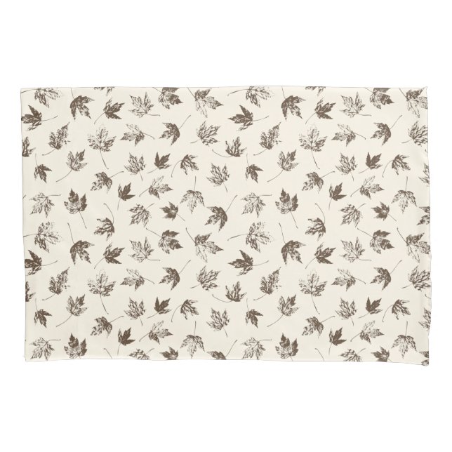 Fall Maple Folhas no creme - padrão sem falhas. (Frente)