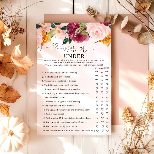 Fall over or under bridal shower game (Criador carregado)
